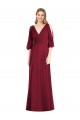 Soft Chiffon V-Back Long V-Neck Trumpet Formal Dress / Bridesmaid Dress Plymouth