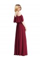 Chiffon Long Spaghetti Straps Royal Blue A-Line Bridesmaid Dress Plymouth