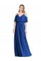 Chiffon Long Spaghetti Straps Royal Blue A-Line Bridesmaid Dress Plymouth