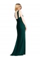 Soft Chiffon Long Halter Neck Ever Green Trumpet Bridesmaid Dress Plymouth