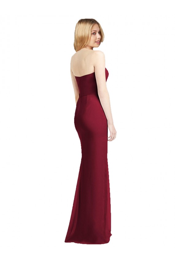 Soft Chiffon Long Sweetheart Hunter Trumpet Bridesmaid Dress Plymouth
