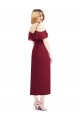 Soft Chiffon Cocktail Length Spaghetti Straps Trumpet High Low Bridesmaid Dress Plymouth