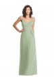 Soft Chiffon Long Spaghetti Straps Trumpet Formal Evening Gown / Bridesmaid Dress Plymouth