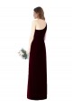 Soft Chiffon Long One Shoulder Dark Green Trumpet Bridesmaid Dress Plymouth