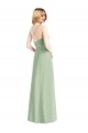 Chiffon V-Back Long Spaghetti Straps A-Line Bridesmaid Dress / Evening Dress Plymouth