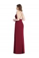 Soft Chiffon Criss Cross Back Long Spaghetti Straps Mermaid Bridesmaid Dress Plymouth