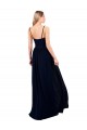 Soft Chiffon Long Spaghetti Straps Dark Navy A-Line Formal Evening Gown / Bridesmaid Dress Plymouth