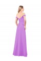 Soft Chiffon Long Off the Shoulder Violet A-Line Bridesmaid Dress Plymouth