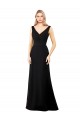 Soft Chiffon V-Back Long V-Neck A-Line Prom Dress / Bridesmaid Dress Plymouth