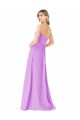 Soft Chiffon Long Strapless Violet A-Line Bridesmaid Dress Plymouth