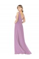 Soft Chiffon Long V-Neck A-Line Bridal Party Dress Plymouth