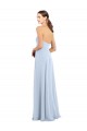 Soft Chiffon Long Strapless Light Sky Blue A-Line Bridesmaid Dress Plymouth