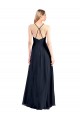 Soft Chiffon Criss Cross Back Long V-Neck A-Line Prom Dress / Bridesmaid Dress Plymouth