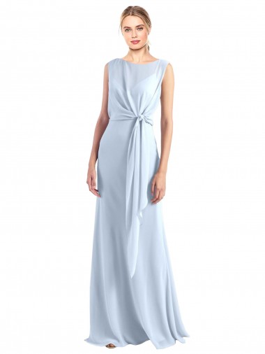Chiffon Keyhole Back Long V-Neck A-Line Bridesmaid Dress / Evening Gowns Plymouth