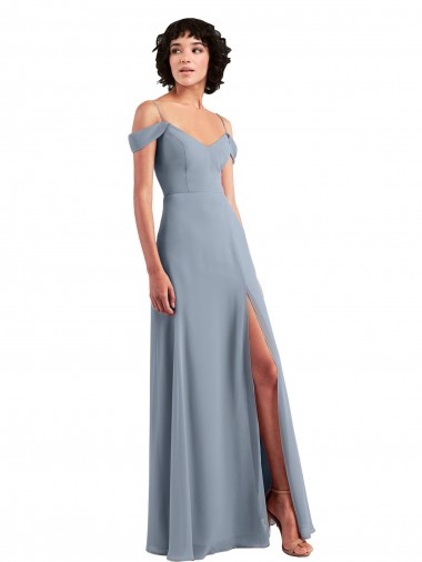 Chiffon Long Off the Shoulder A-Line Formal Dress / Bridesmaid Dress Plymouth