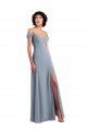 Chiffon Long Off the Shoulder A-Line Formal Dress / Bridesmaid Dress Plymouth