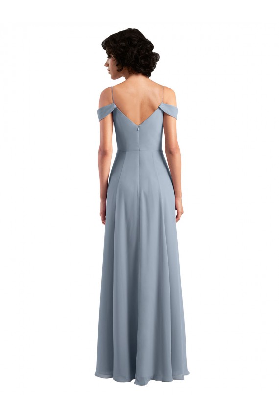Chiffon Long Off the Shoulder A-Line Formal Dress / Bridesmaid Dress Plymouth