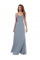 Soft Chiffon V-Back Long Cowl Neck A-Line Formal Dress / Bridesmaid Dress Plymouth