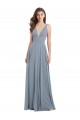 Chiffon V-Back Long V-Neck A-Line Bridesmaid Dress / Evening Gowns Plymouth