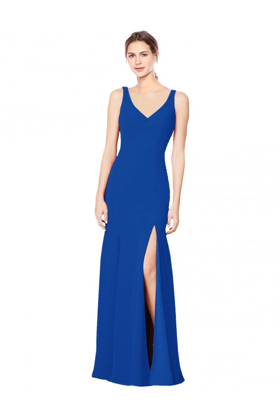 Chiffon Low Back Long Sweetheart Sheath Bridesmaid Dress / Evening Dress Plymouth