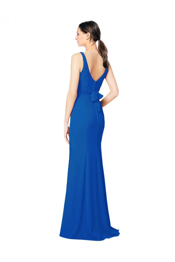Chiffon Low Back Long Sweetheart Sheath Bridesmaid Dress / Evening Dress Plymouth