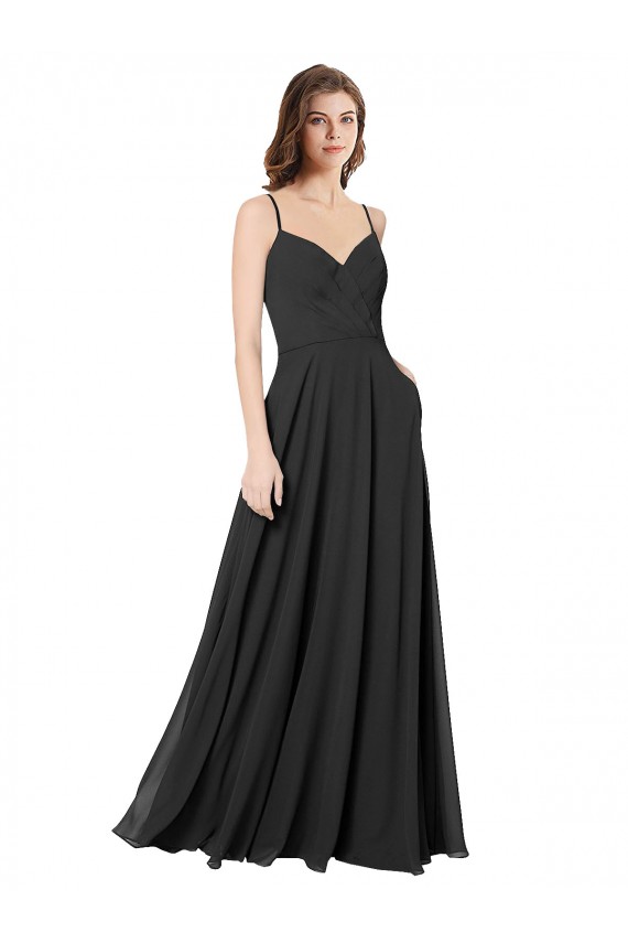 Chiffon Open Back Long Sweetheart A-Line Formal Dress / Bridesmaid Dress Plymouth
