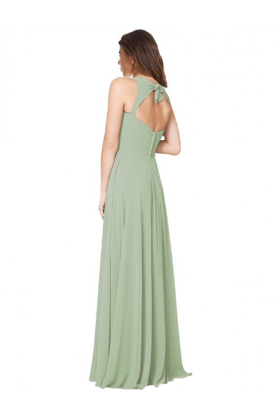 Soft Chiffon Open Back Long Sweetheart A-Line Formal Dress / Bridesmaid Dress Plymouth