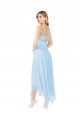 Soft Chiffon Keyhole Back Midi Length V-Neck A-Line Bridesmaid Dress Plymouth