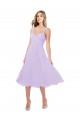 Soft Chiffon Midi Length Sweetheart A-Line High Low Bridesmaid Dress Plymouth