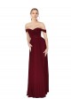 Soft Chiffon Long Off the Shoulder Mermaid Formal Dress / Bridesmaid Dress Plymouth