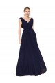 Soft Chiffon Long V-Neck A-Line Formal Evening Gown / Prom Dress / Bridesmaid Dress Plymouth