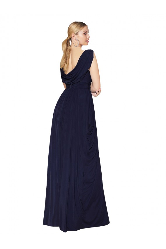 Soft Chiffon Long V-Neck A-Line Formal Evening Gown / Prom Dress / Bridesmaid Dress Plymouth