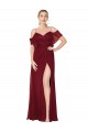 Soft Chiffon V-Back Long Off the Shoulder Trumpet Formal Evening Gown / Prom Dress / Bridesmaid Dress Plymouth
