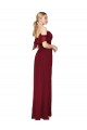 Soft Chiffon V-Back Long Off the Shoulder Trumpet Formal Evening Gown / Prom Dress / Bridesmaid Dress Plymouth