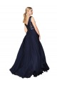 Soft Chiffon & Sequin V-Back Long V-Neck A-Line Semi Formal Evening Gown / Prom Dress / Bridesmaid Dress Plymouth
