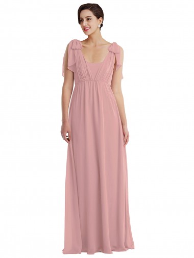 Soft Chiffon Long Halter Neck A-Line Semi Formal Evening Dress / Bridesmaid Dress Plymouth