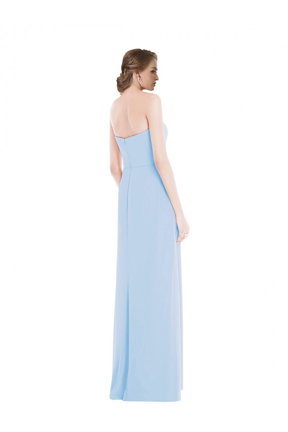 Soft Chiffon Long Sweetheart Light Sky Blue A-Line Formal Dress / Bridesmaid Dress Plymouth