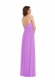 Soft Chiffon Low Back Long Sweetheart Violet A-Line Semi Formal Evening Dress / Bridesmaid Dress Plymouth