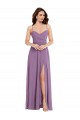 Soft Chiffon Low Back Long Spaghetti Straps A-Line Bridesmaid Dress / Formal Dress Plymouth