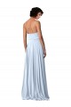Soft Chiffon Low Back Long Spaghetti Straps Light Sky Blue A-Line Formal Dress / Bridesmaid Dress Plymouth
