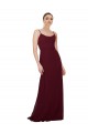 Soft Chiffon Keyhole Back Long Scoop Neck A-Line Bridesmaid Dress Plymouth