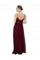 Soft Chiffon Keyhole Back Long Scoop Neck A-Line Bridesmaid Dress Plymouth
