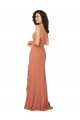 Soft Chiffon V-Back Long Square Neck A-Line Bridesmaid Dress Plymouth
