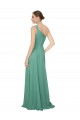 Soft Chiffon Long One Shoulder Icelandic Silver A-Line Bridesmaid Dress Plymouth