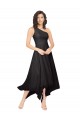 Soft Chiffon Midi Length One Shoulder A-Line High Low Bridesmaid Dress Plymouth
