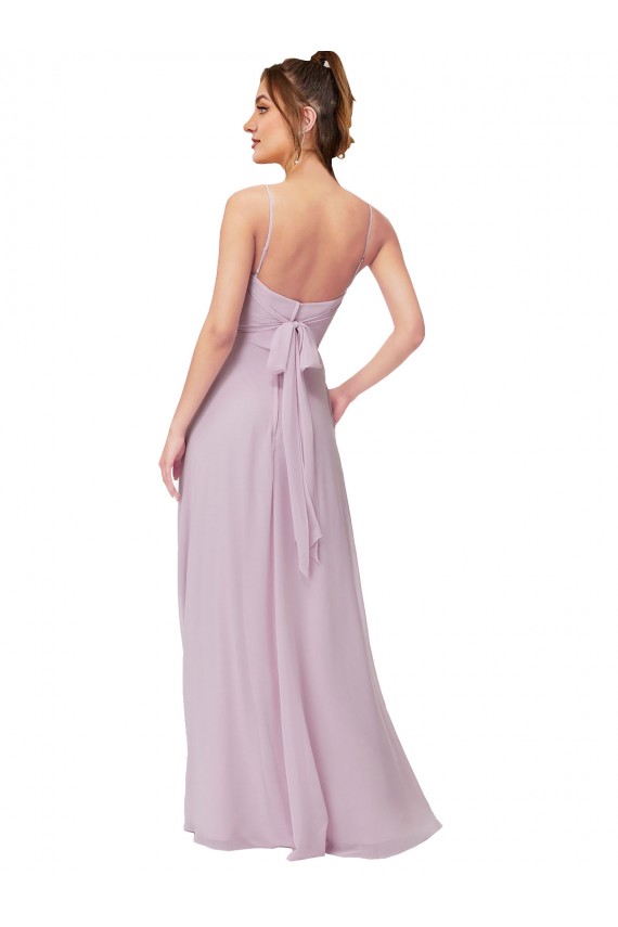 Soft Chiffon Long Sweetheart Pink Glow A-Line Bridesmaid Dress Plymouth