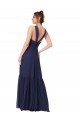 Chiffon V-Back Long Full Length V-Neck A-Line Evening Gowns / Bridesmaid Dress Plymouth
