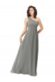 Soft Chiffon Long One Shoulder Wisteria A-Line Bridesmaid Dress Plymouth