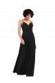 Soft Chiffon Criss Cross Open Back Long V-Neck Column Formal Evening Gown / Bridesmaid Dress Plymouth