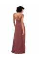 Soft Chiffon Criss Cross Open Back Long V-Neck Column Formal Evening Gown / Bridesmaid Dress Plymouth